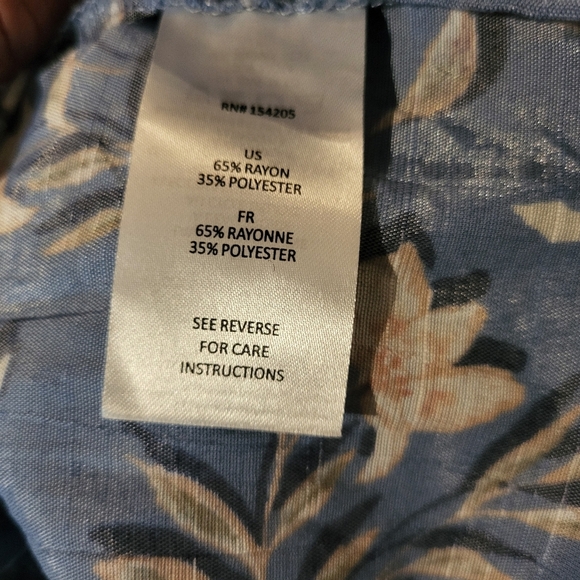 Floral Blue Women's Top - Picture 4 of 5